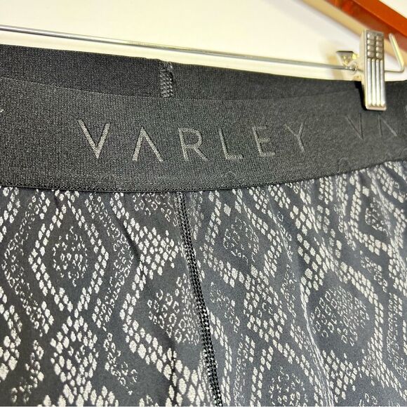Varley Alden Midnight Python Mesh Panel Cropped Leggings Large - Picture 4 of 10